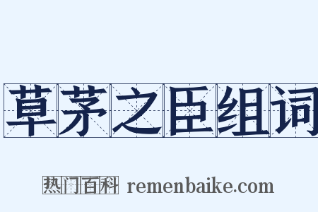 草茅之臣组词是什么意思的图片